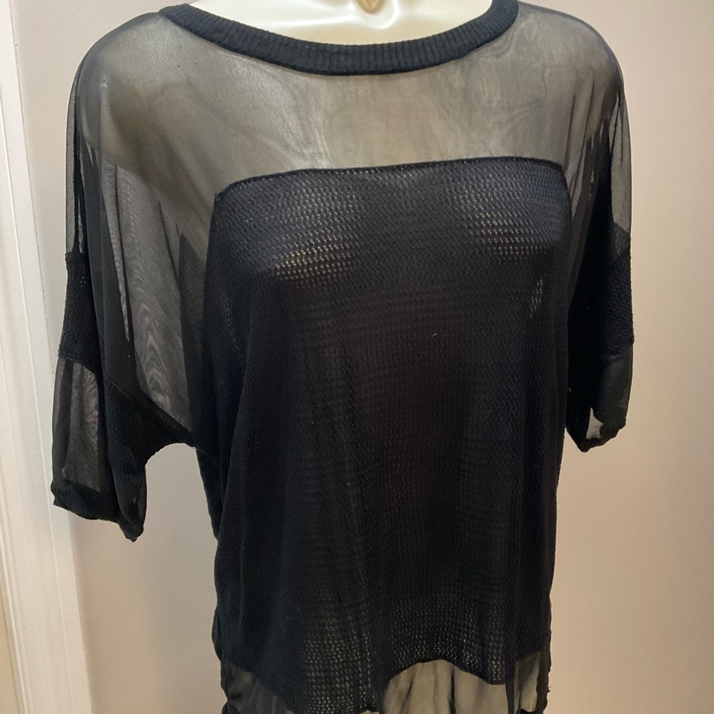 Sheer Black Women's Top